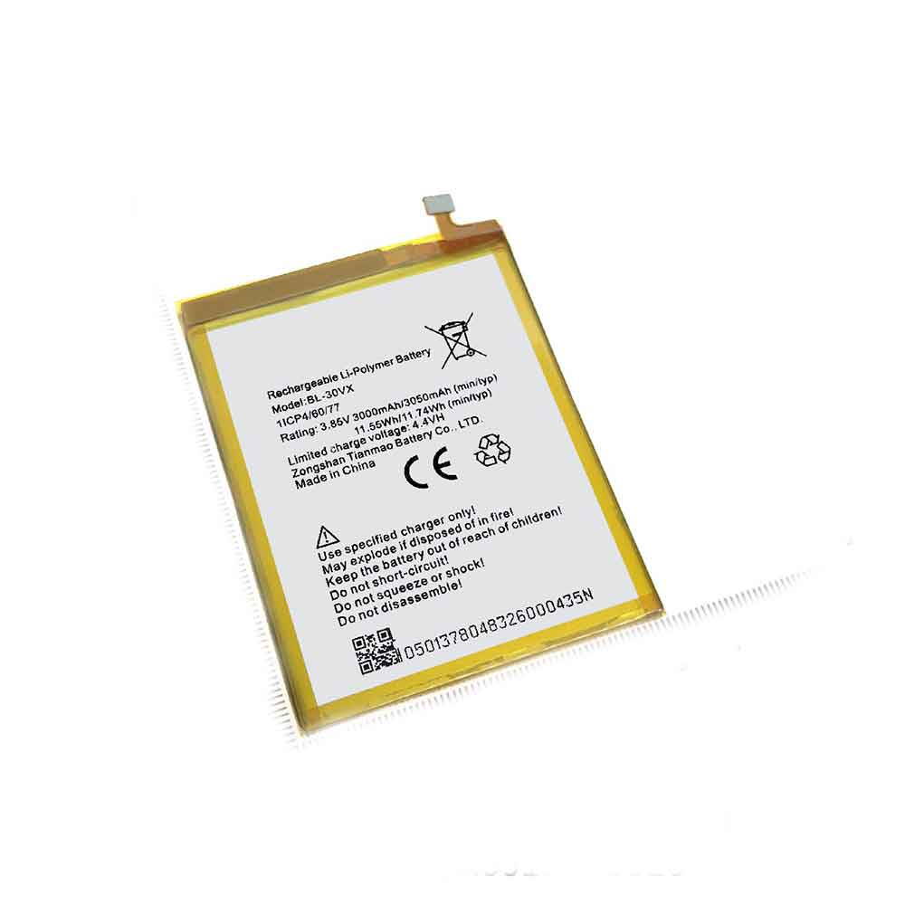 3.85V 4.4V 3000mAh/11.55WH BL-30VX Smartphone Battery for Infinix Smart 3 X5516 X5516B X5516C