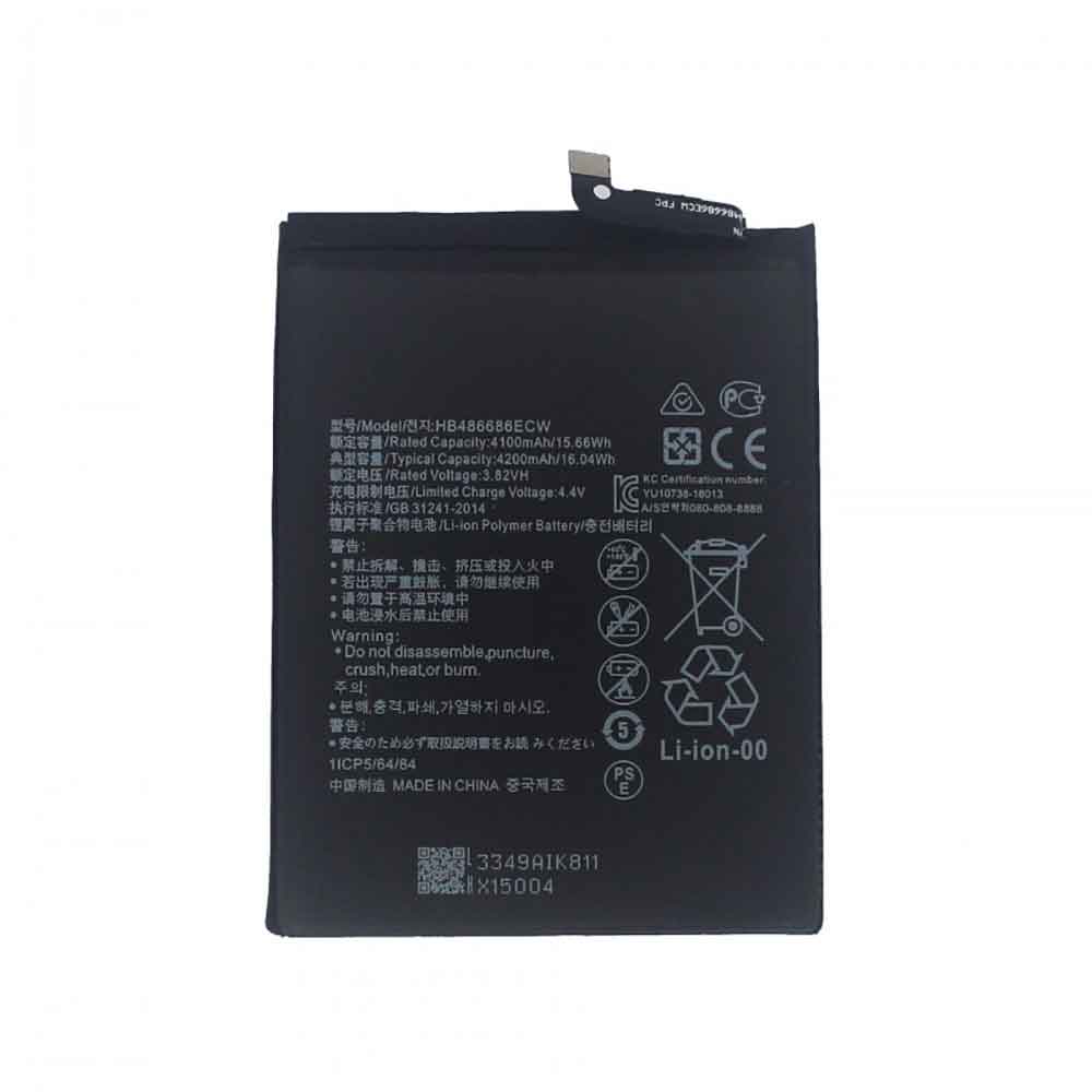 3.82V 4.4V 4100mAh/15.66WH HB486686ECW Smartphone Battery for Huawei Y9A 20 Plus