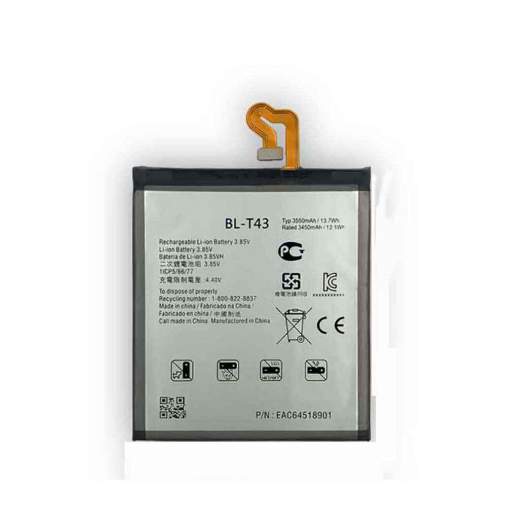 3.85V 4.4V 3450mAh/13.1WH BL-T43 Smartphone Battery for LG G8S ThinQ LM-G810