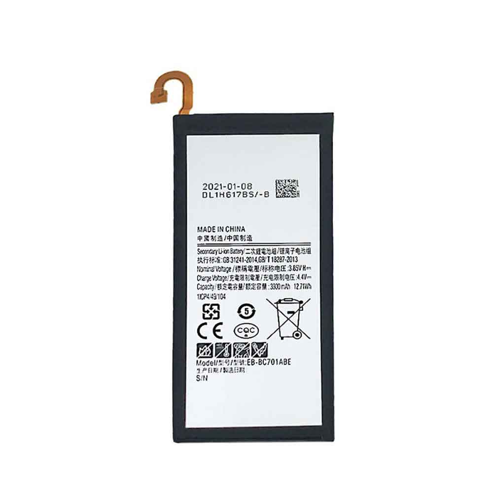 3.85V 4.4V 3300mAh/12.71WH EB-BC701ABE Smartphone Battery for Samsung Galaxy C7 Pro - SM-C701