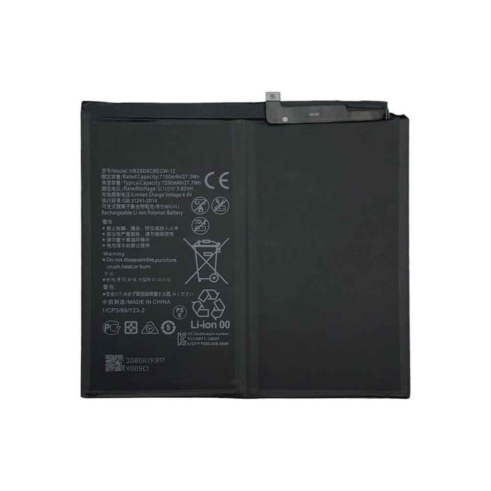 3.82V 4.4V 7150mAh/27.3WH HB28D8C8ECW-12 Tablet Battery for Huawei Mediapad 10.8 BAH3-W59 W09 AL00