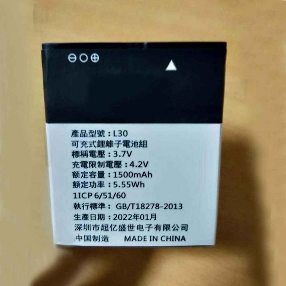 3.7V 4.2V 1500mAh/5.55WH L30 Smartphone Battery for Inhon L30