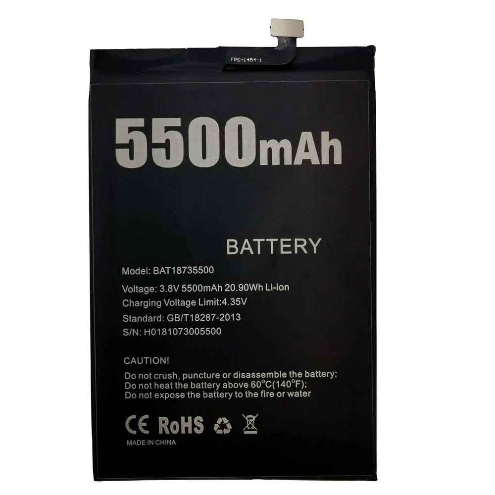 3.8V 4.35V 5500mAh/20.90WH BAT18735500 Smartphone Battery for Doogee BL5500 Lite