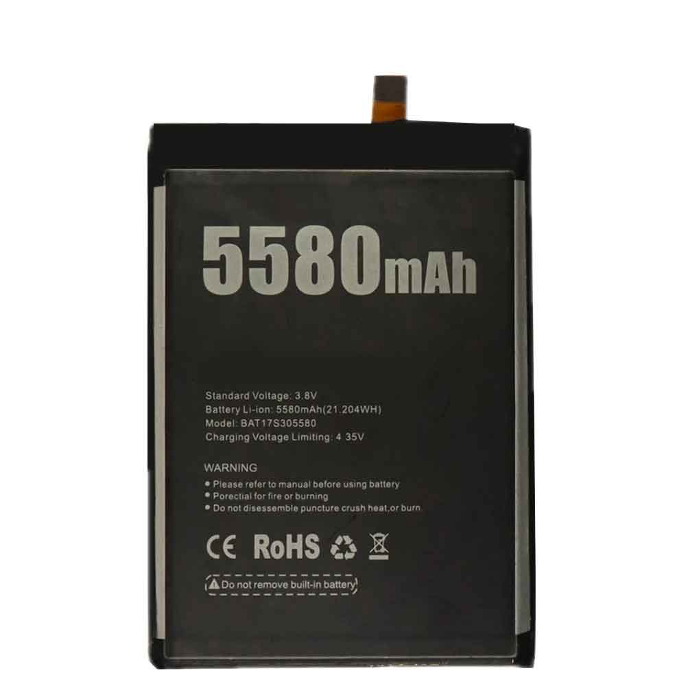 3.8V 4.35V 5580mAh/21.204WH BAT17S305580 Smartphone Battery for Doogee S30