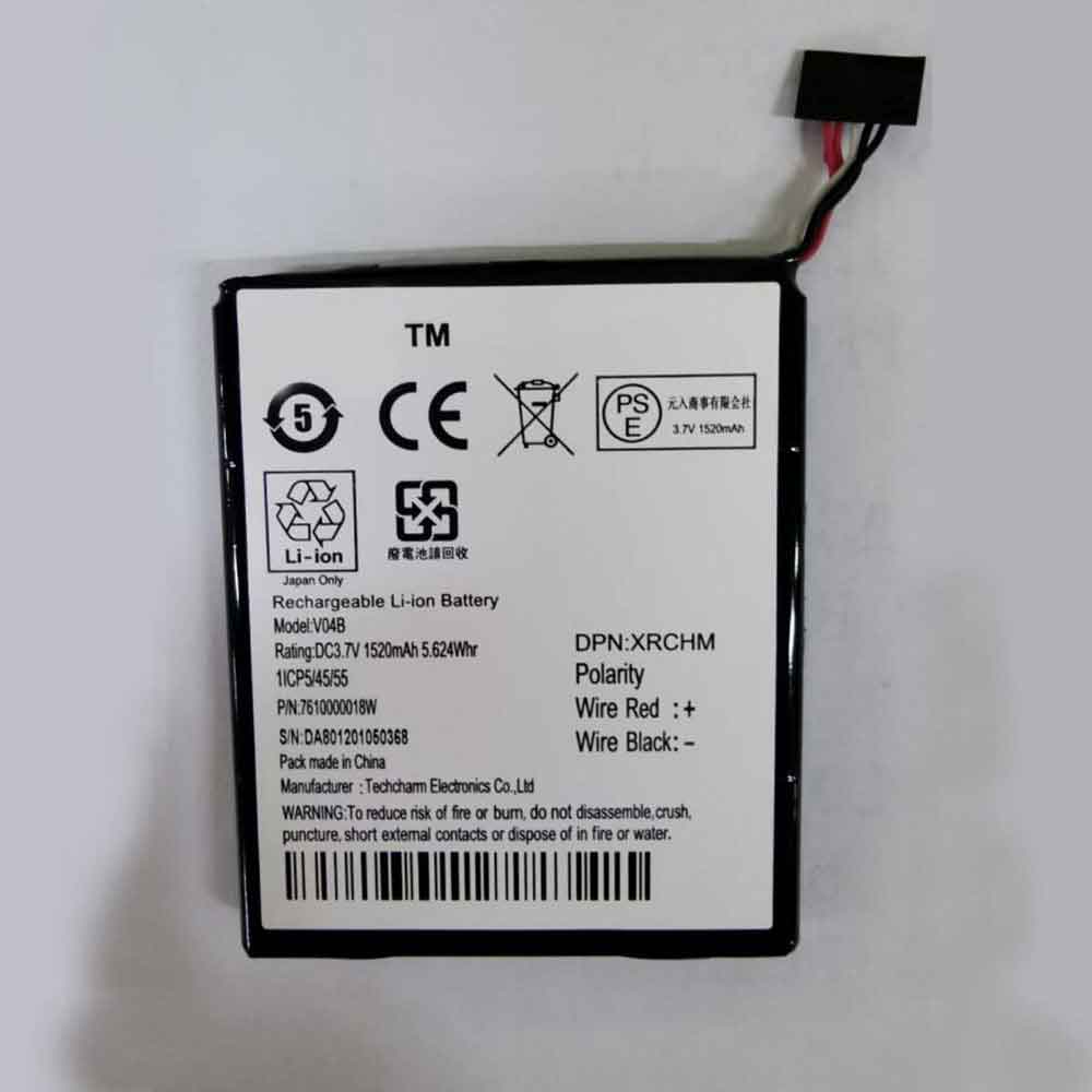 3.7V 1520mAh/5.624WH V04B Smartphone Battery for Dell V04B