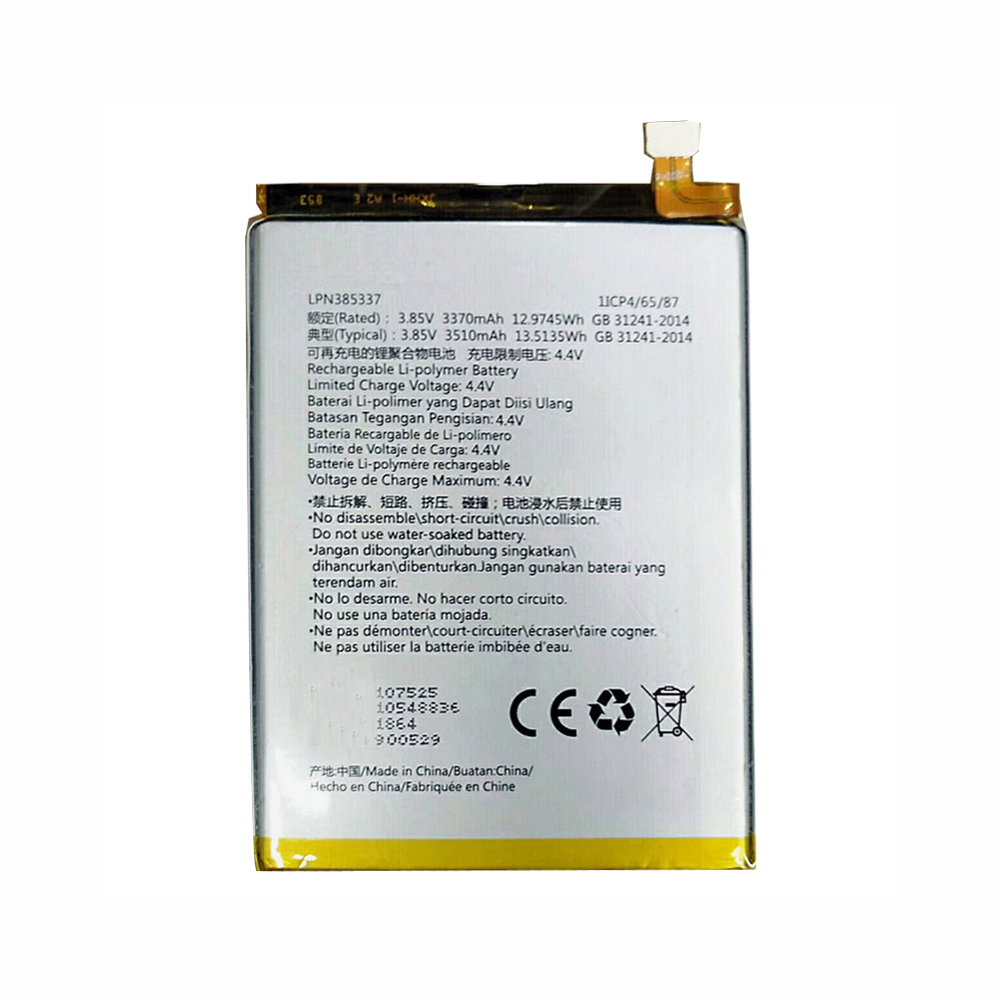 3.85V/4.4V 3370mAh/12.9745WH Hisense Smartphone Replacement Battery