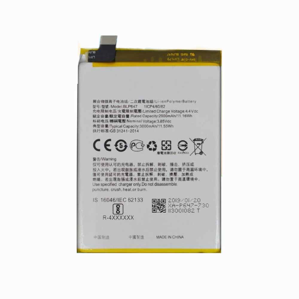 3.85V/4.4V 2900mAh/11.16WH BLP647 Smartphone Battery for OPPO A79 A79k A79t KT
