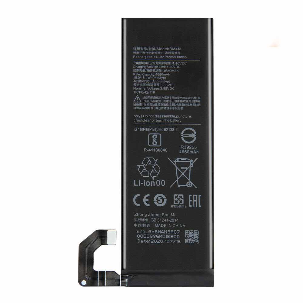 3.85V/4.4V 4680mAh/18.0WH BM4N Smartphone Battery for Xiaomi Mi 10 Pro