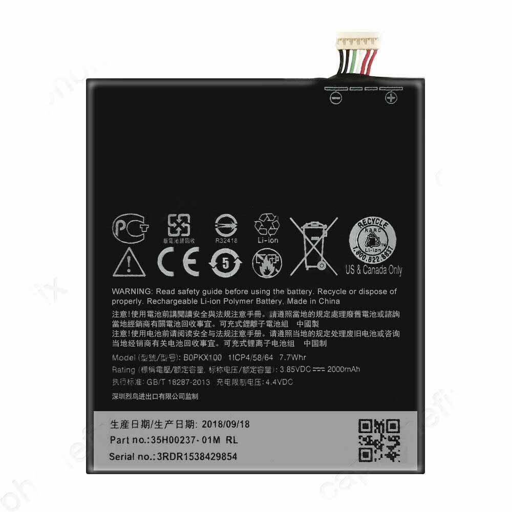 3.85V 4.4V 2000mAh/7.7WH B0PKX100 Smartphone Battery for HTC Desire 626 D626W D626T 626G