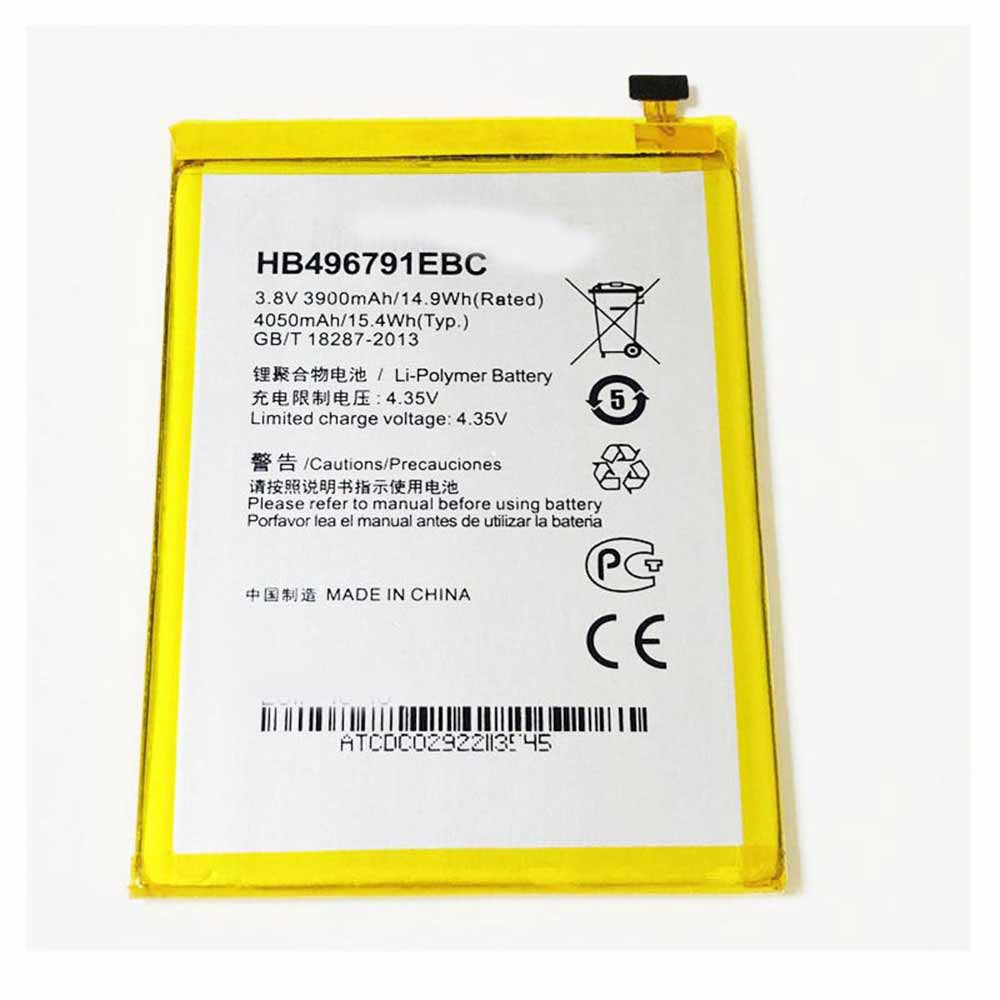3.8V 4.35V 3900mAh/14.9WH HB496791EBC Smartphone Battery for Huawei Ascend Mate MT2-L03 MT2-C00