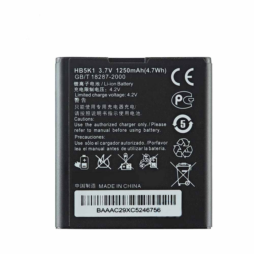 3.7V 4.2V 1250mAh/4.7WH HB5K1 Smartphone Battery for Huawei C8650 S8520 C8655 C8810 U8661 T8600