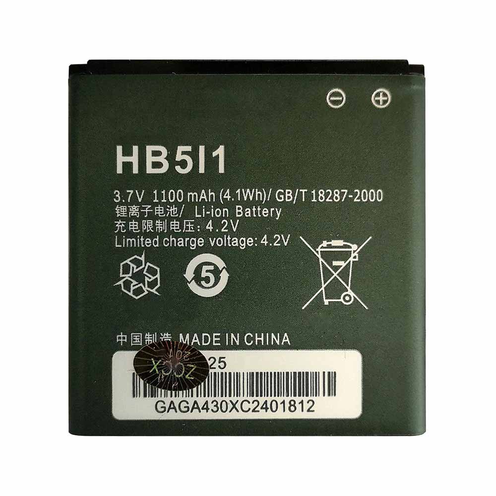 3.7V 4.2V 1100mAh/4.1WH HB5I1 Smartphone Battery for Huawei C8300 C6200 C6110 G6150 G7010 U8350 M735