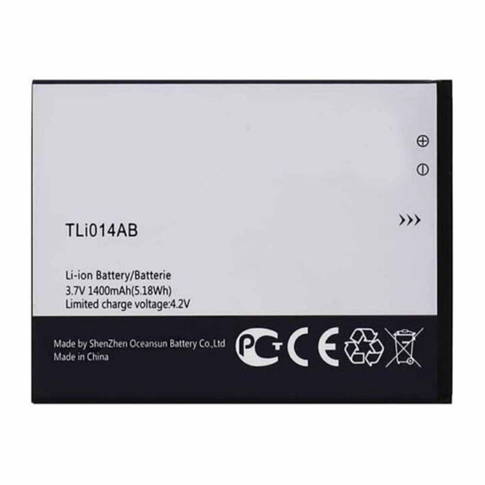 3.7V/4.2V 1400mAh/5.18WH TLi014AB Smartphone Battery for Alcatel OneTouch