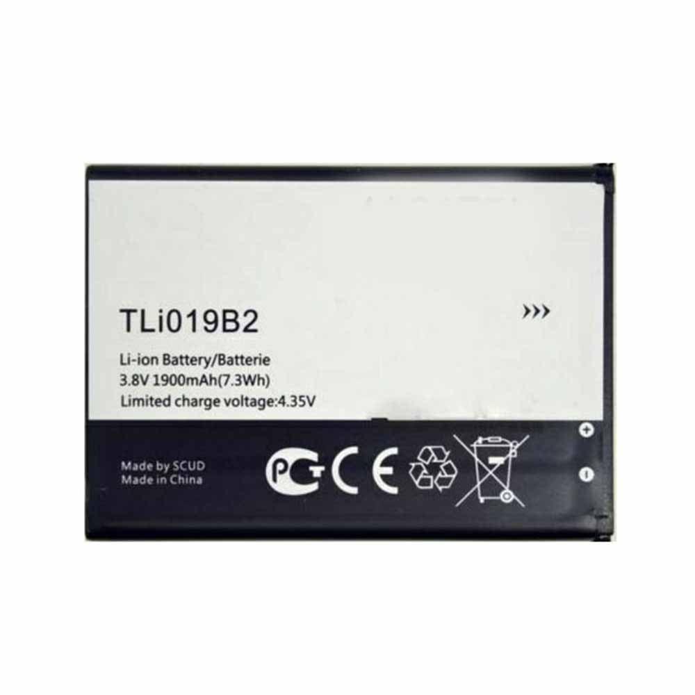 3.8V/4.35V 1900mAh/7.3WH TLi019B2 Smartphone Battery for TCL OT991 992D 916D 6010