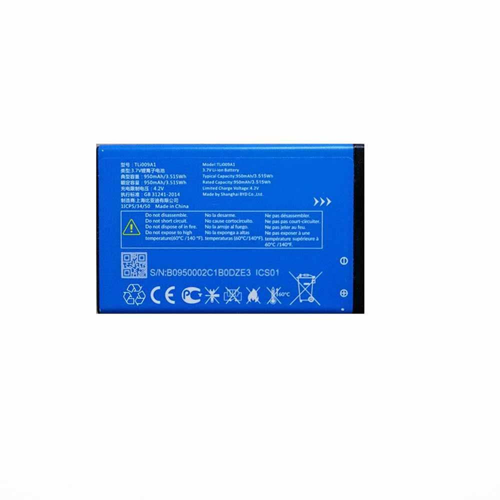 3.7V/4.2V 950mAh/3.515WH TLi009A1 Smartphone Battery for Alcatel Phone