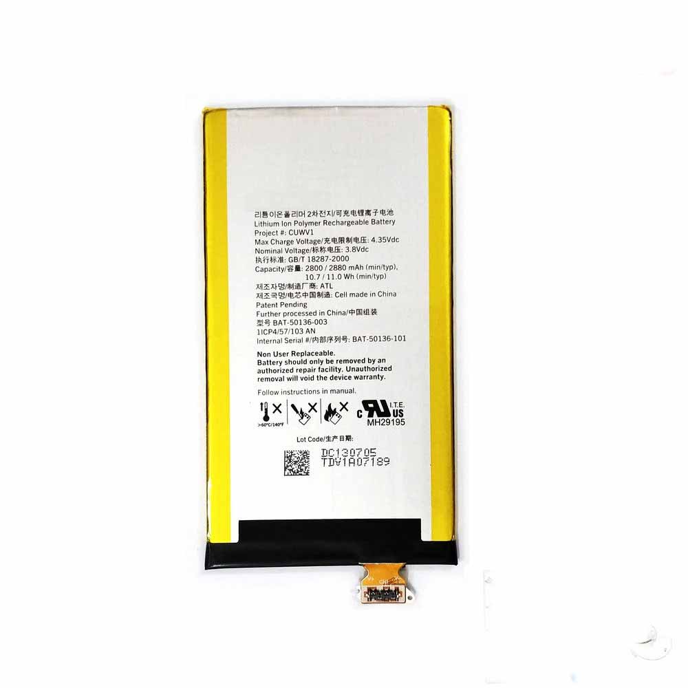 3.8V/4.35V 2800mAh/10.7WH BlackBerry Z30 Replacement Battery