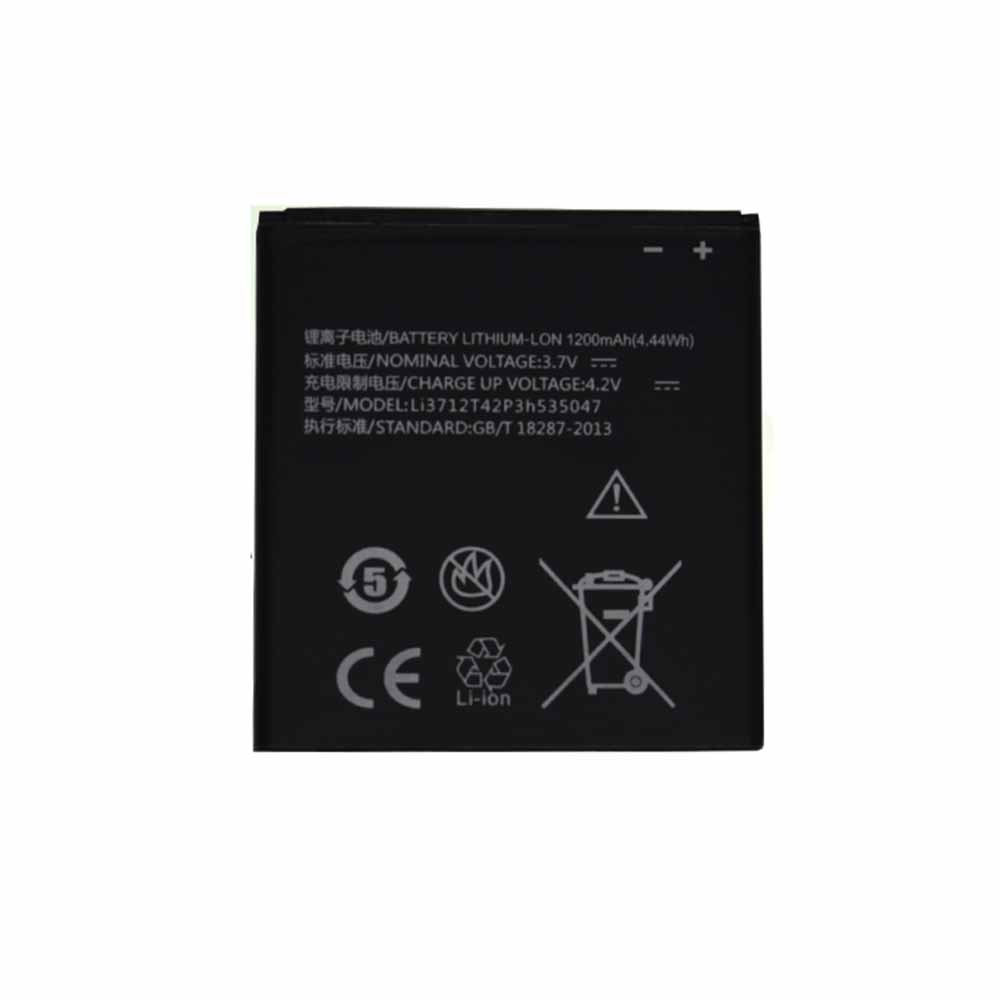 3.7V/4.2V 1200mAh/4.44WH Li3712T42P3h535047 Smartphone Battery for ZTE Q101T