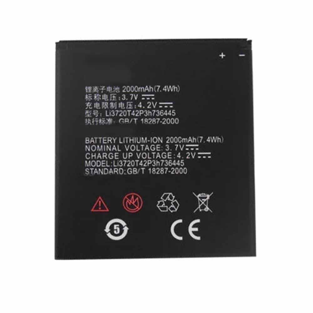 3.7V/4.2V 2000mAh/7.4WH Li3720T42p3h736445 Smartphone Battery for ZTE U887