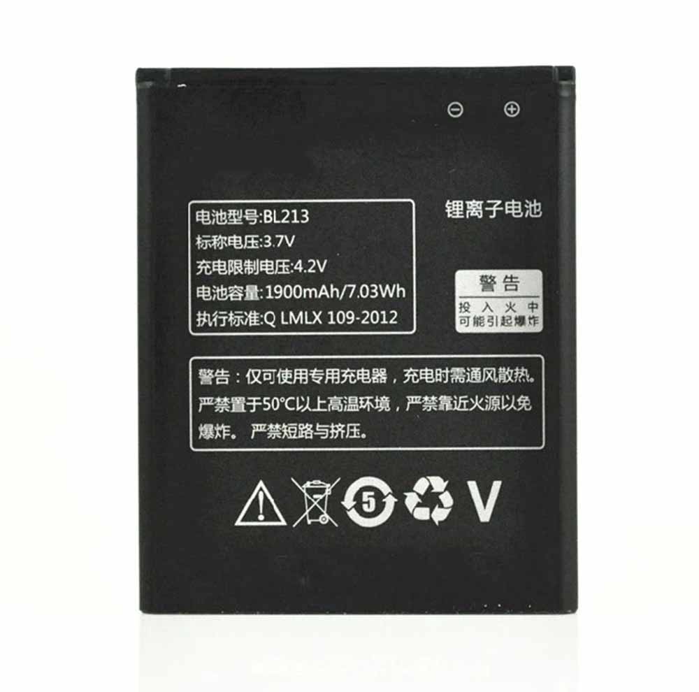 3.7V/4.2V 1900mAh/7.03WH BL213 Smartphone Battery for Lenovo MA388 MA388A