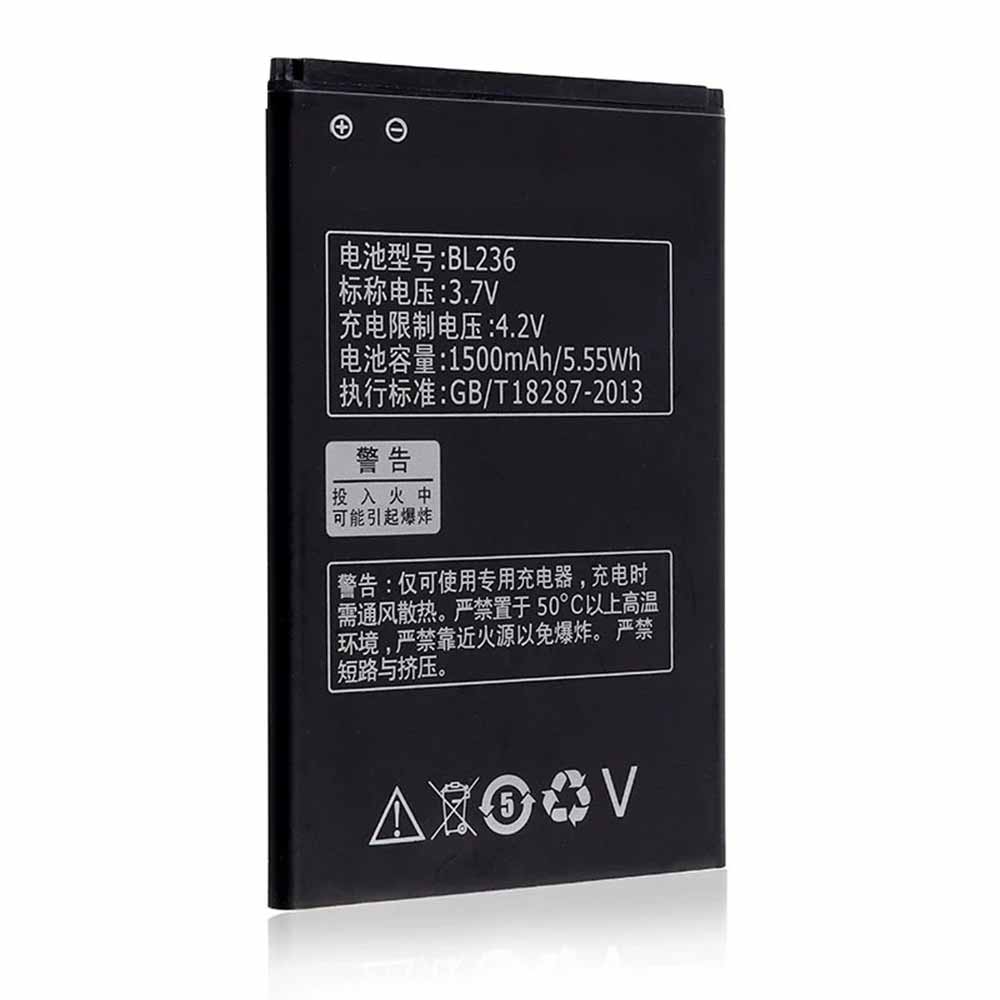3.7V/4.2V 1500mAh/5.55WH BL236 Smartphone Battery for Lenovo A320t