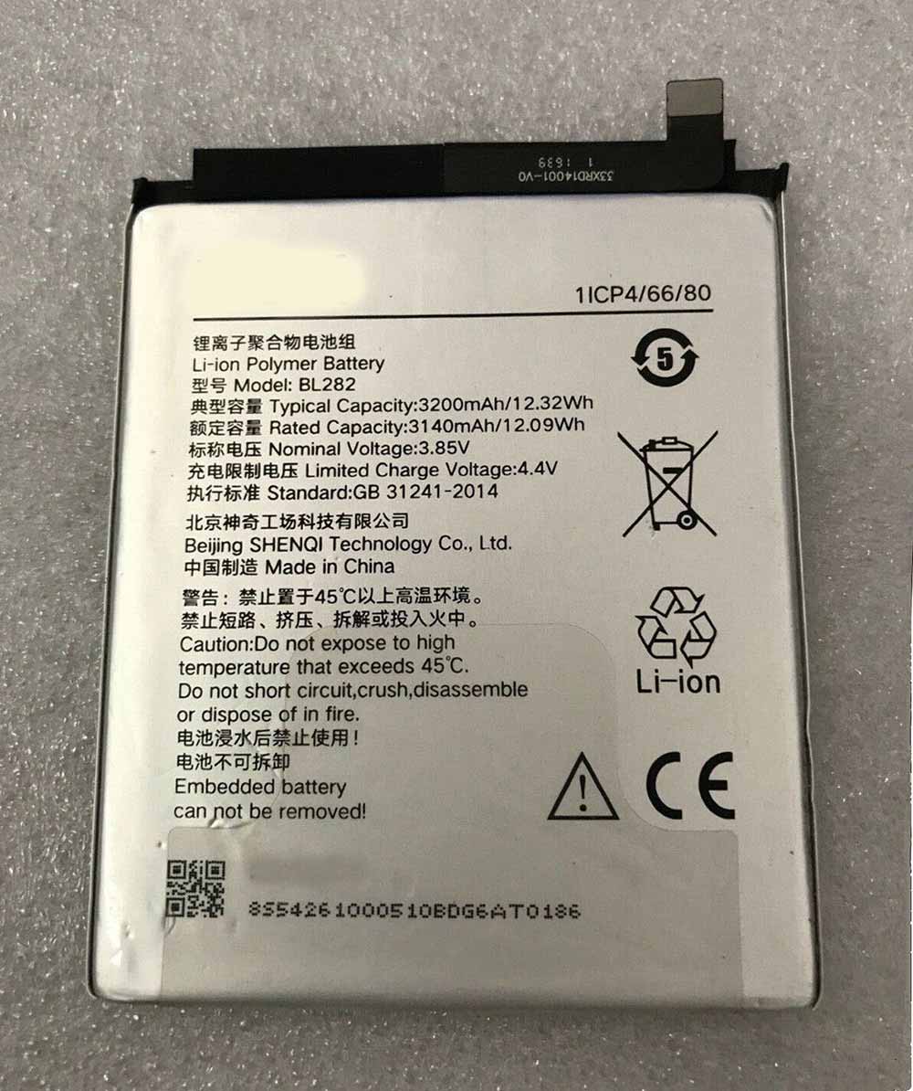 3.85V/4.4V 3140mAh/12.09WH BL282 Smartphone Battery for Lenovo UDTV1