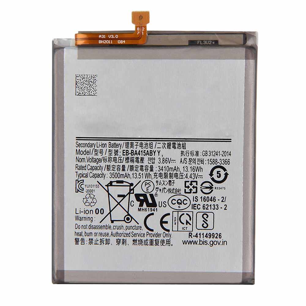 3.86V/4.43V 3410mAh/13.16WH EB-BA415ABY Smartphone Battery for Samsung Galaxy A41 SM-A415F