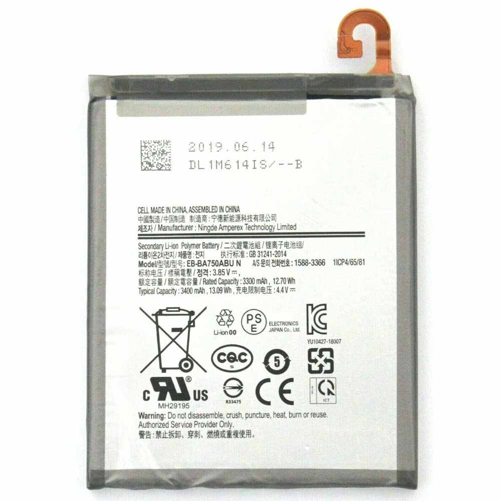 3.85V/4.4V 3300mAh/12.70WH EB-BA750ABUN Smartphone Battery for Samsung GALAXY A10