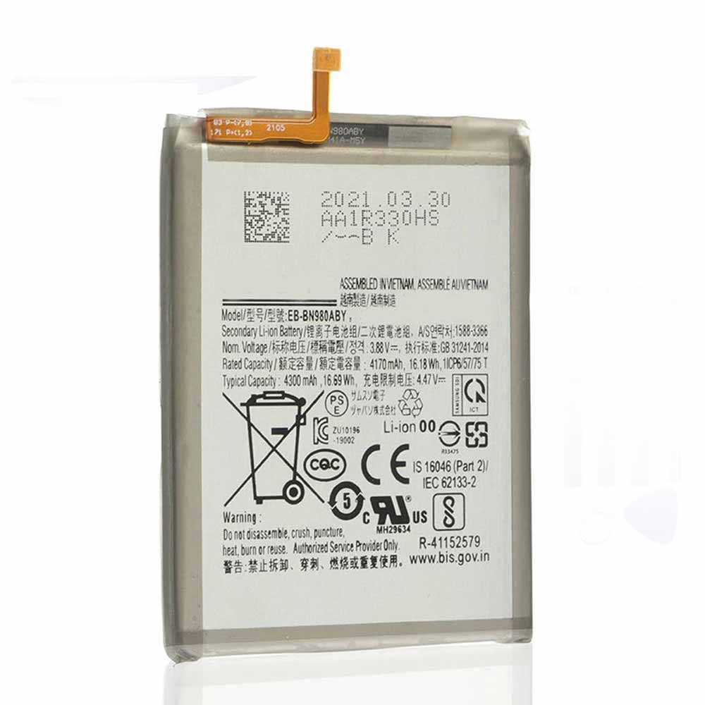 3.88V/4.47V 4170mAh/16.18WH EB-BN980ABY Smartphone Battery for Samsung Galaxy Note 20 N980F SM-N980F