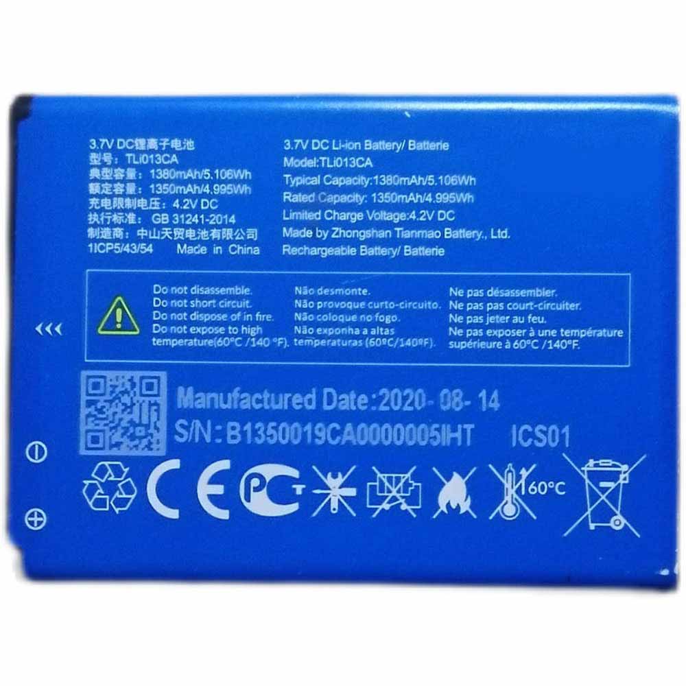 3.7V/4.2V 1350mAh/4.995WH TLI013CA Tablet Battery for Alcatel phone