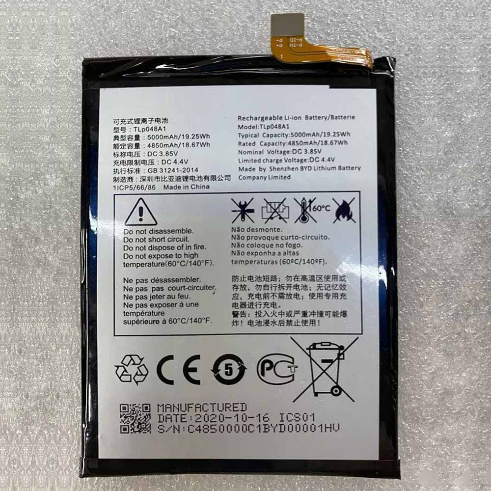 3.85V 4850mAh TLp048A1 Smartphone Battery for Alcatel phone