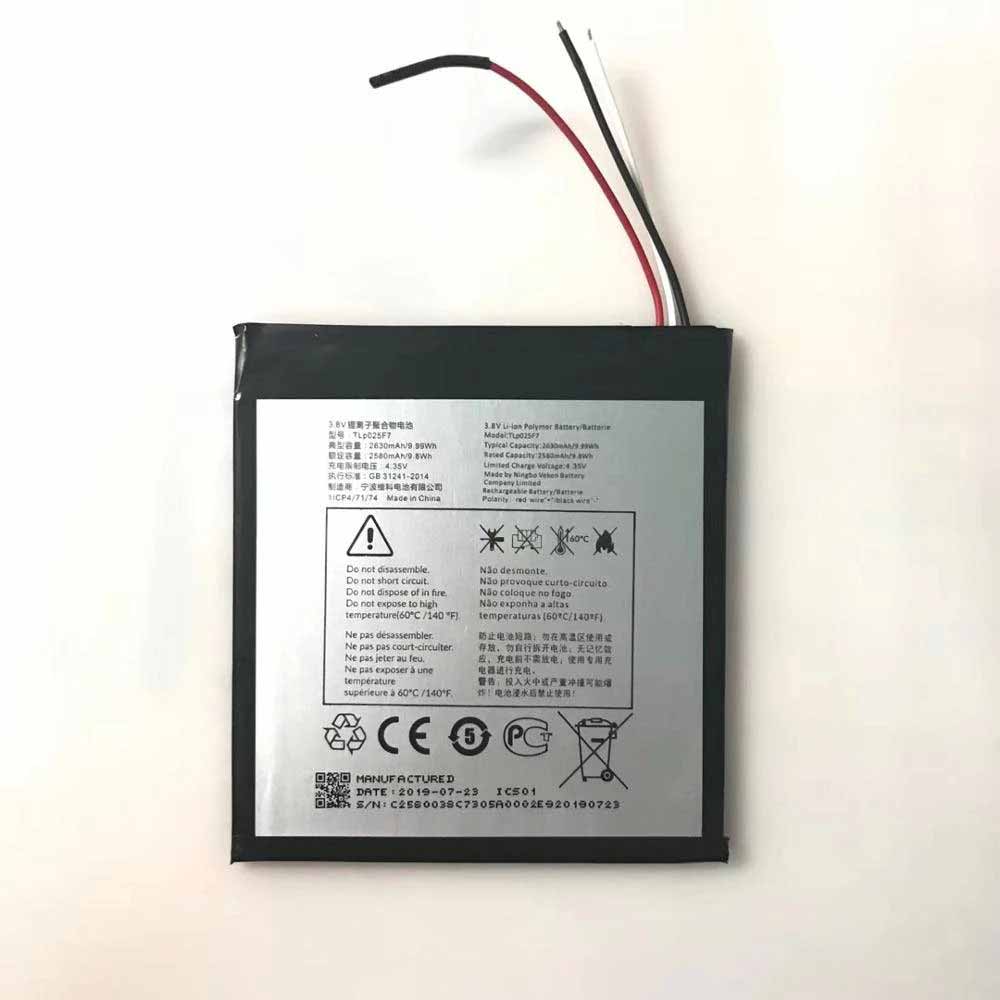 3.8V/4.35V 2630mAh/9.95WH TLp025F7 Tablet Battery for Alcatel 1T 7 OT-8068