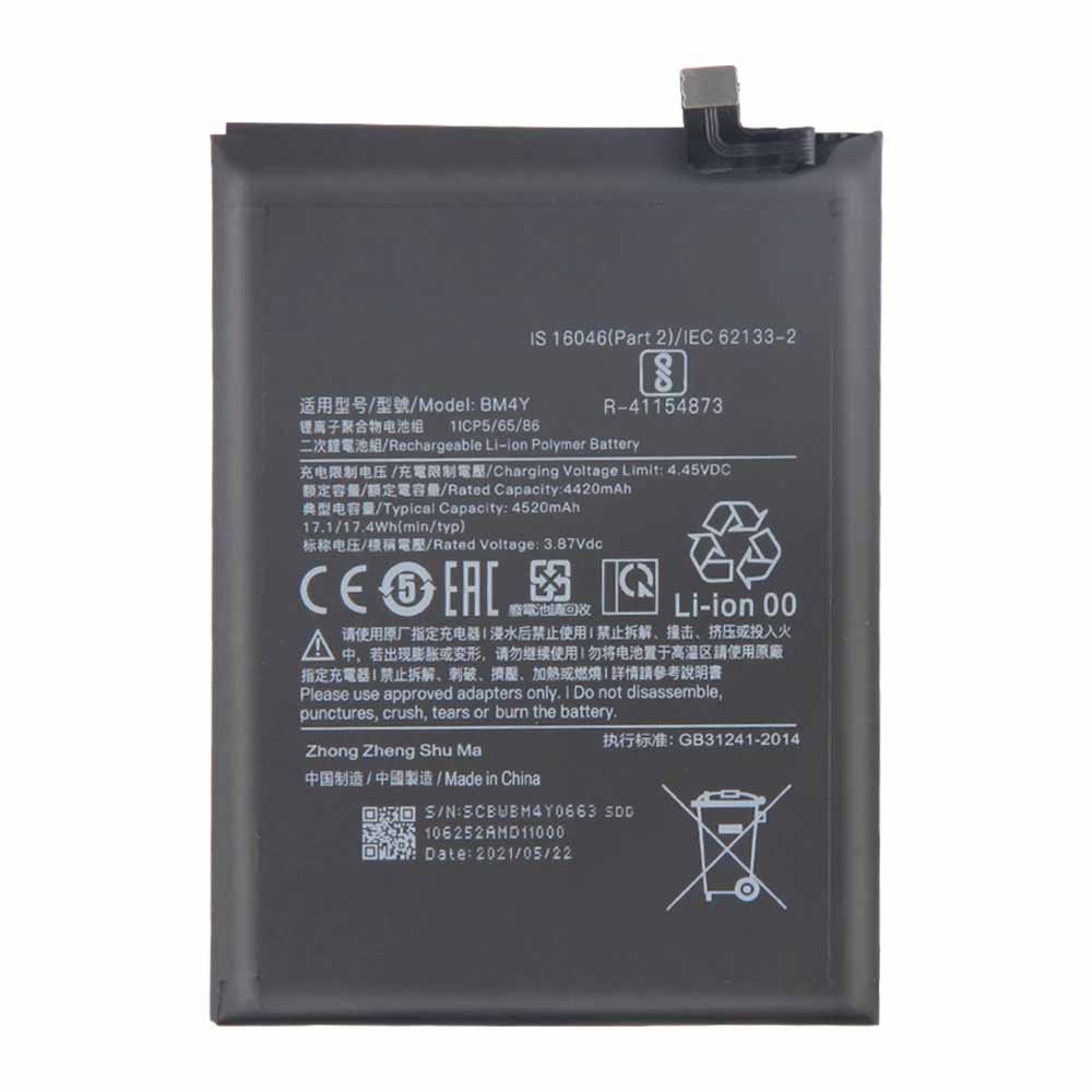 3.87V/4.45V 420mAh/17.1WH BM4Y Smartphone Battery for Xiaomi Poco F3 Redmi K40 Pro K40 Pro