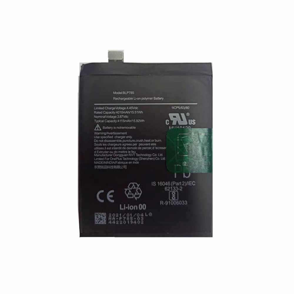 3.87V/4.45V 4010mAh/15.51Wh BLP785 Smartphone Battery for Oppo Nord 5G