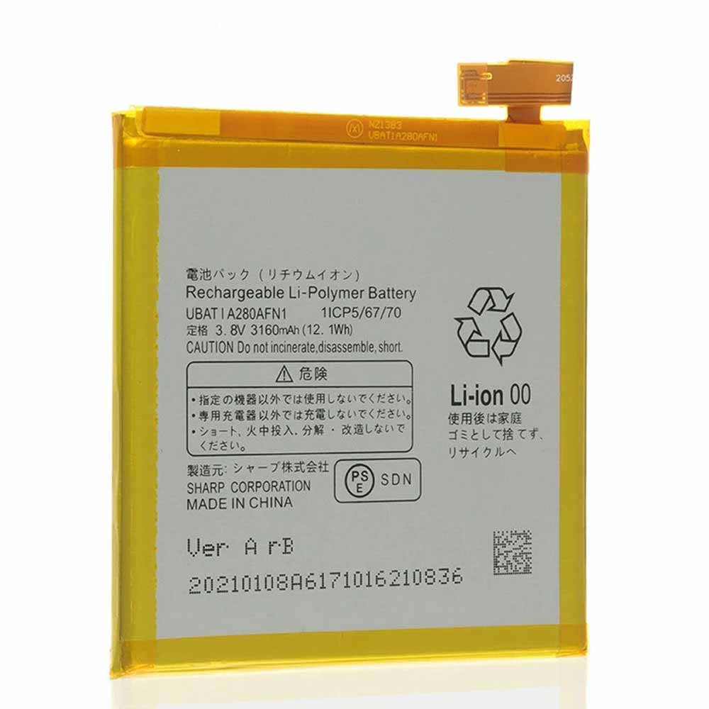 3.8V/4.35V 3160mAh/12.1WH Sharp AQUOS Replacement Battery