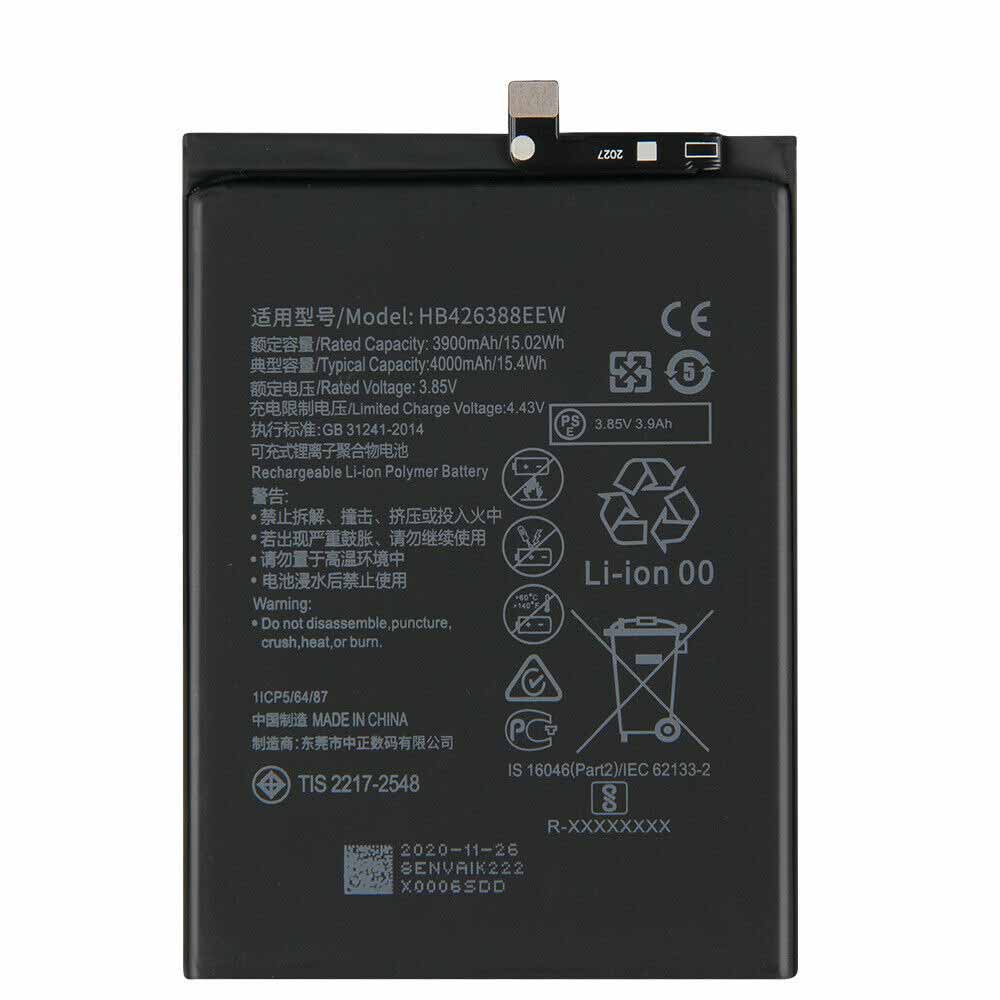 3.85V/4.43V 3900mAh/15.02Wh HB426388EEW Smartphone Battery for Huawei Enjoy 20 Pro Enjoy Z Honor 30 Lite