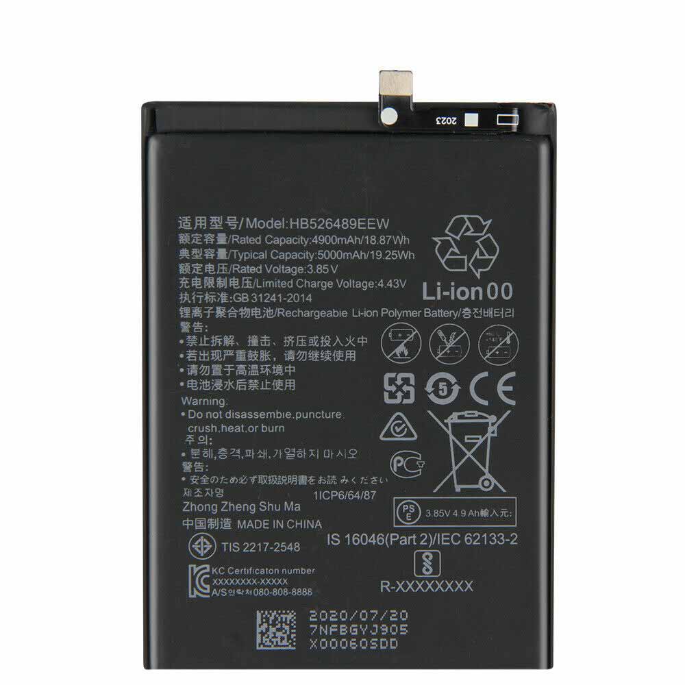 3.85V/4.43V 4900mAh/18.87Wh HB526489EEW Smartphone Battery for Huawei Honor Play Changwan 9A Enjoy 10e