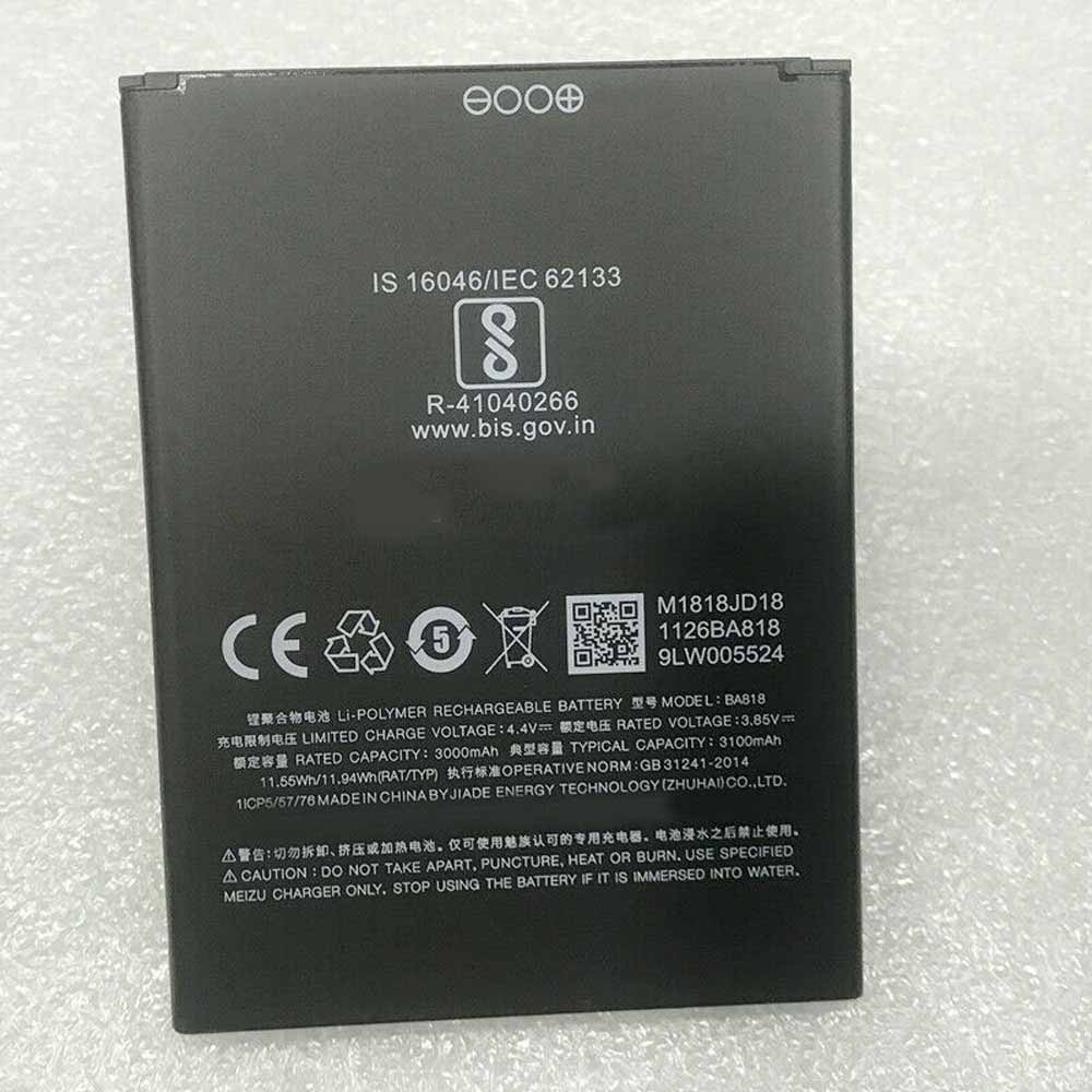3.85V/4.4V 3000mAh/11.55Wh Meizu C9 pro Replacement Battery