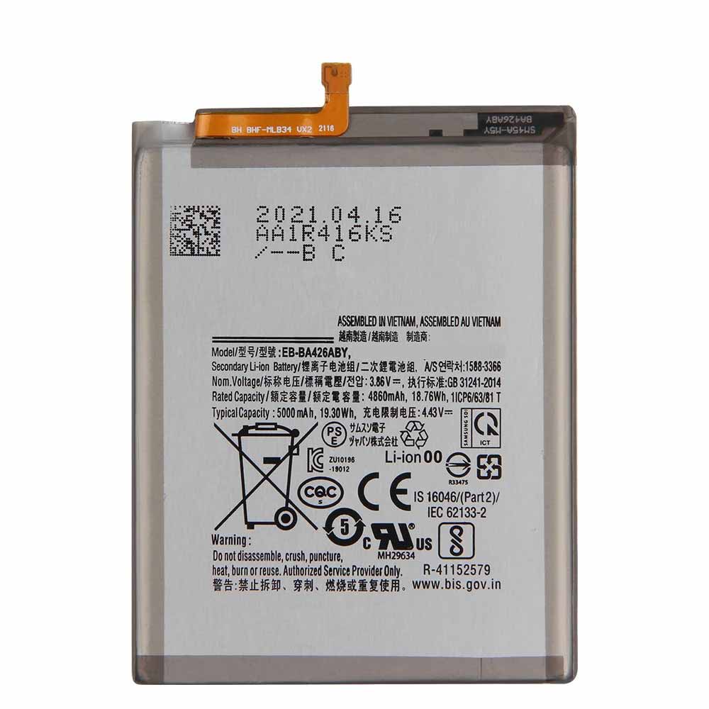 3.86V/4.43V 4860mAh/18.76WH EB-BA426ABY Smartphone Battery for Samsung Galaxy A42