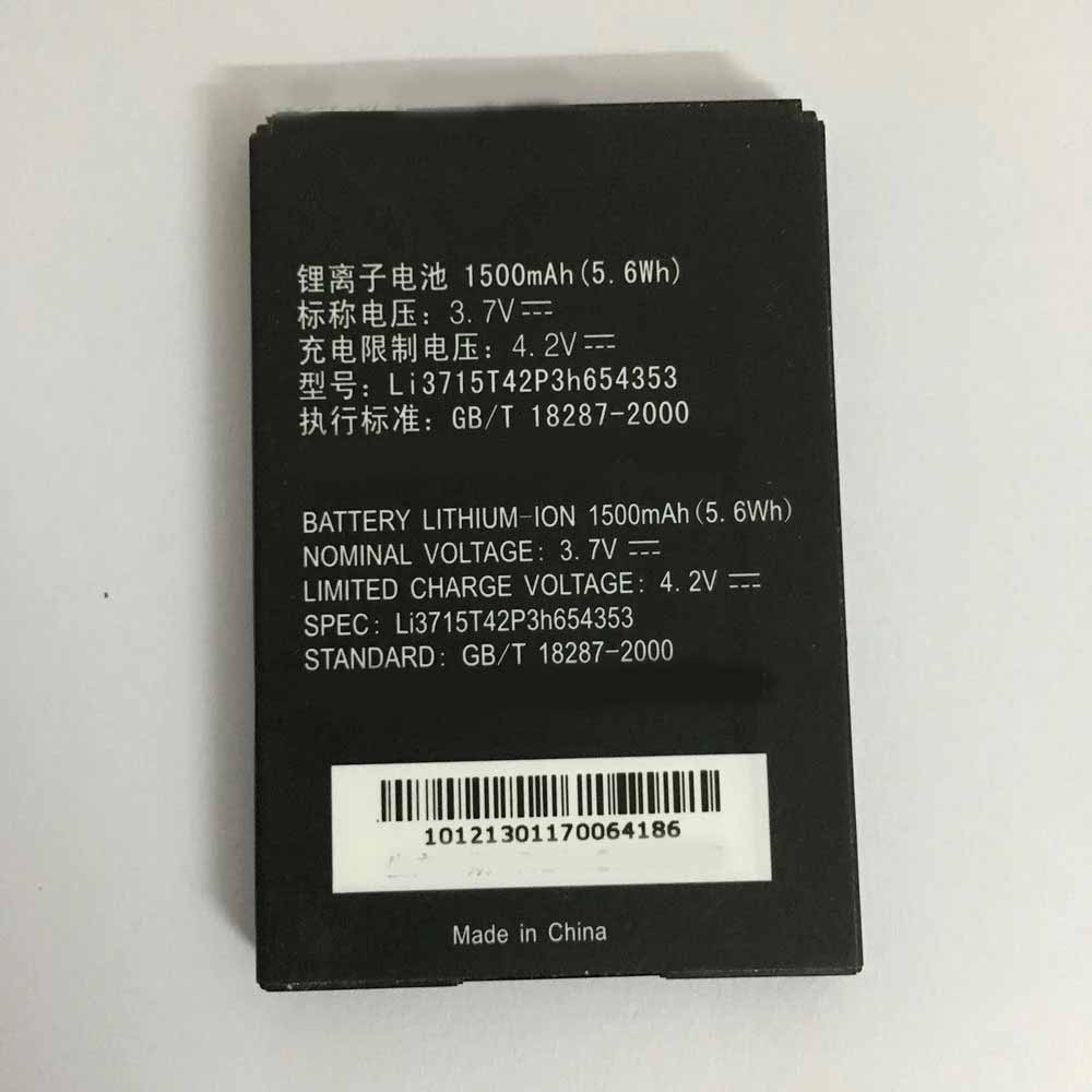 3.7V/4.2V 1500mAh/5.6WH Li3715T42P3h654353 Smartphone Battery for ZTE U500 X876 U980