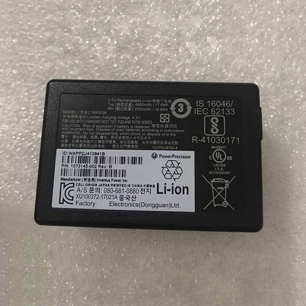 3.7V 4680mAh WA3026 Laptop Battery for Symbol 7527 7528 PX750 1073145-002