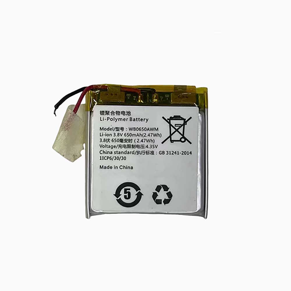 3.8V 650mAh WB0650AWM Electronic Batteries for Other WB0650AWM