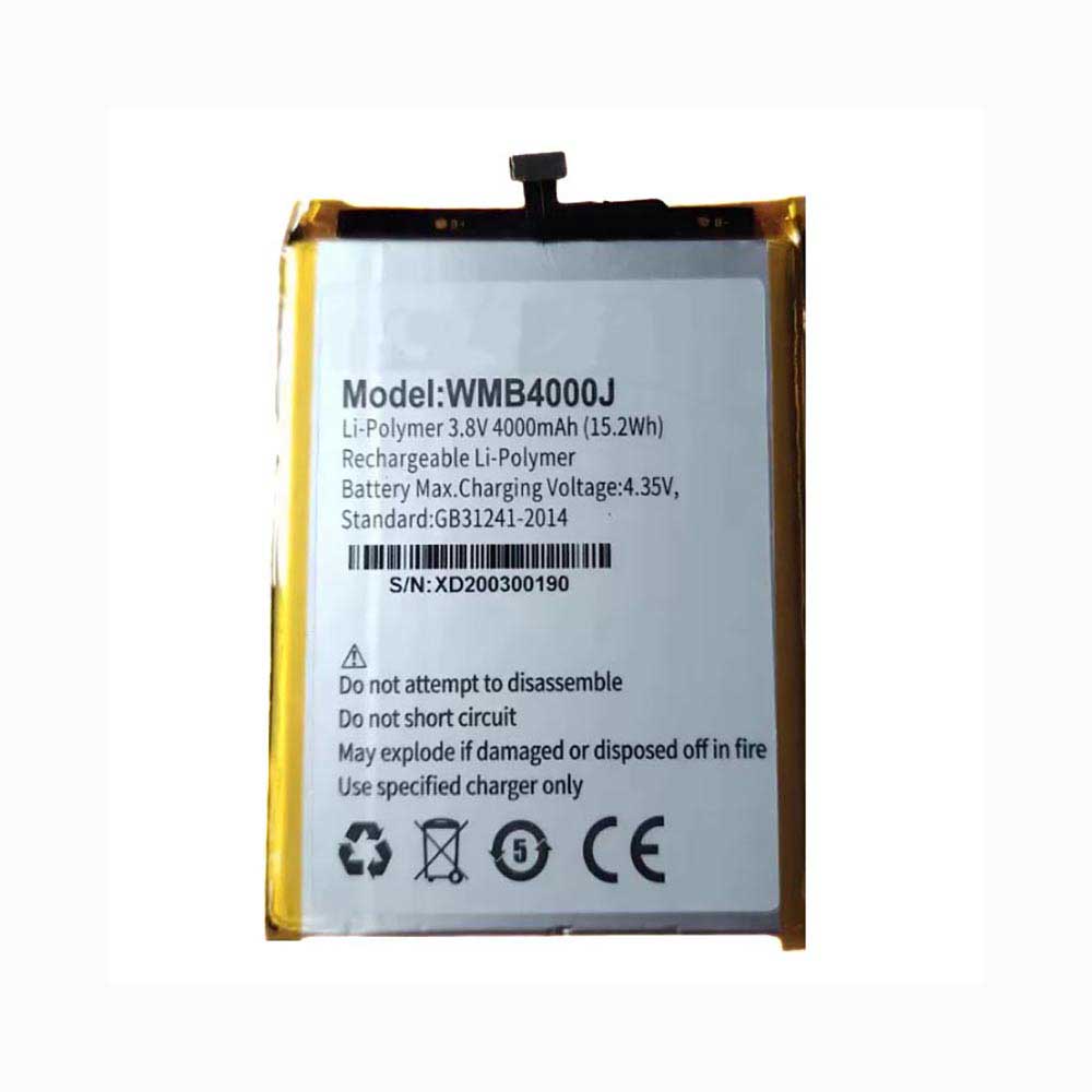 3.8V 4000mAh WMB4000J Smartphone Battery for Walton Primo GH10i