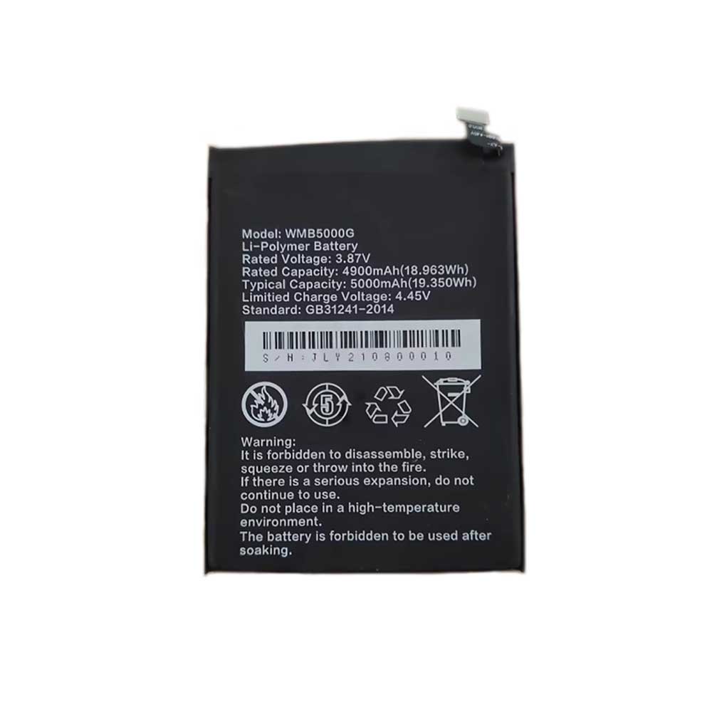 3.87V 5000 mAh/19.35Wh WMB5000G Smartphone Battery for Walton WMB5000G