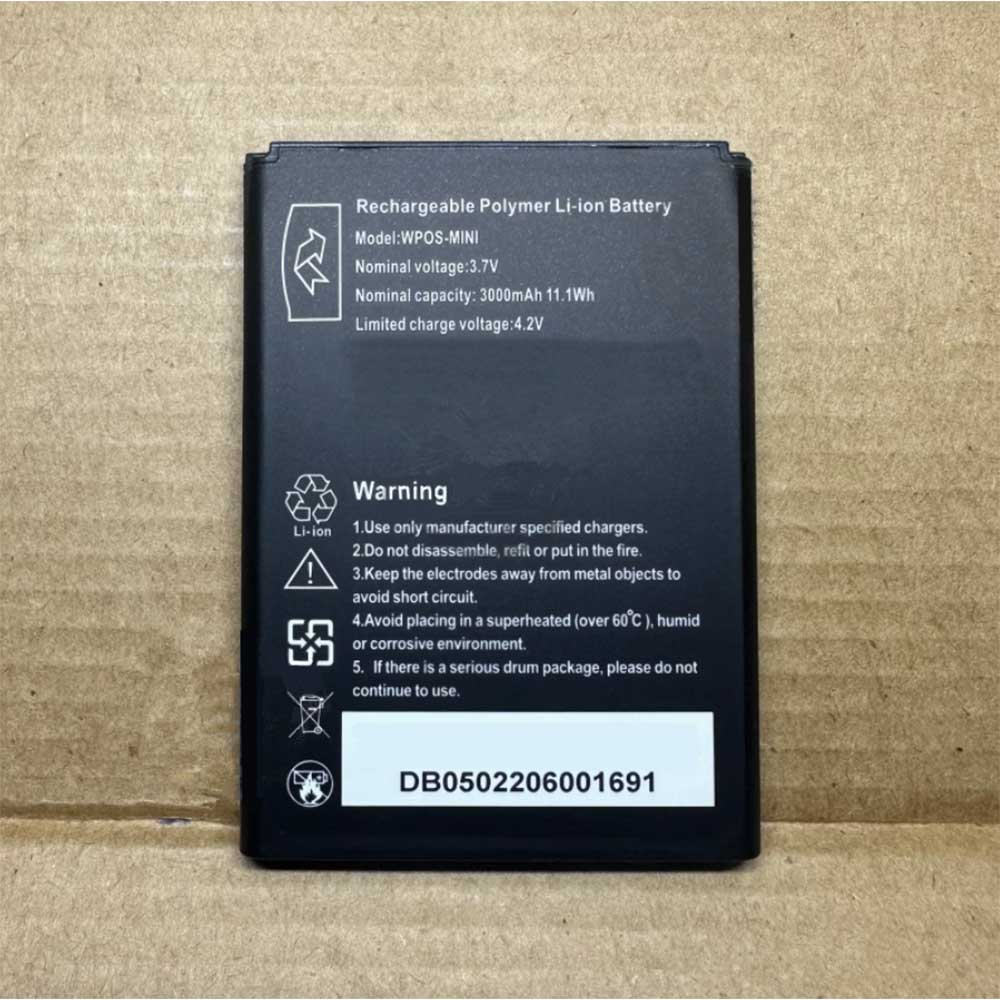 3.7V 3000mAh WPOS-MINI POS Terminals & Machines for Wiseasy W-A W-mini POS2