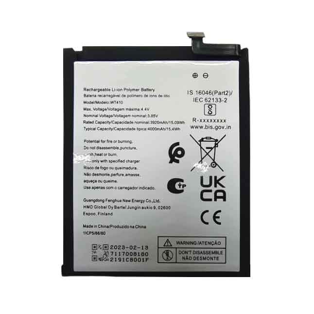 3.85V 4000mAh WT410 Smartphone Battery for ZTE Nubia WT410