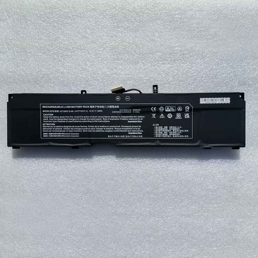 15.2V 6780mAh X270BAT-8-99 Laptop Battery for Clevo X270BAT-8-99 (4ICP7/60/57-2)