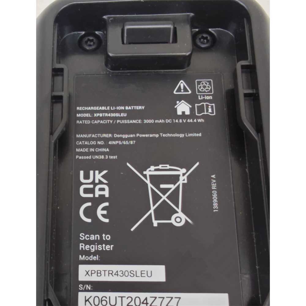 Shark XPBTR430SLEU battery