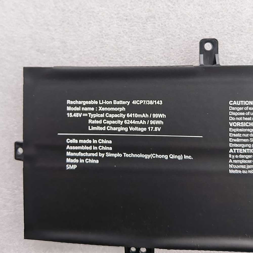 15.48V 6244mAh Xenomorph Laptop Battery for Corsair Voyager a1600