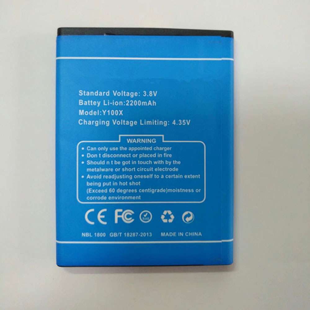3.7V/4.2V 2200mAh Y100X Smartphone Battery for DOOGEE NOVA Y100X