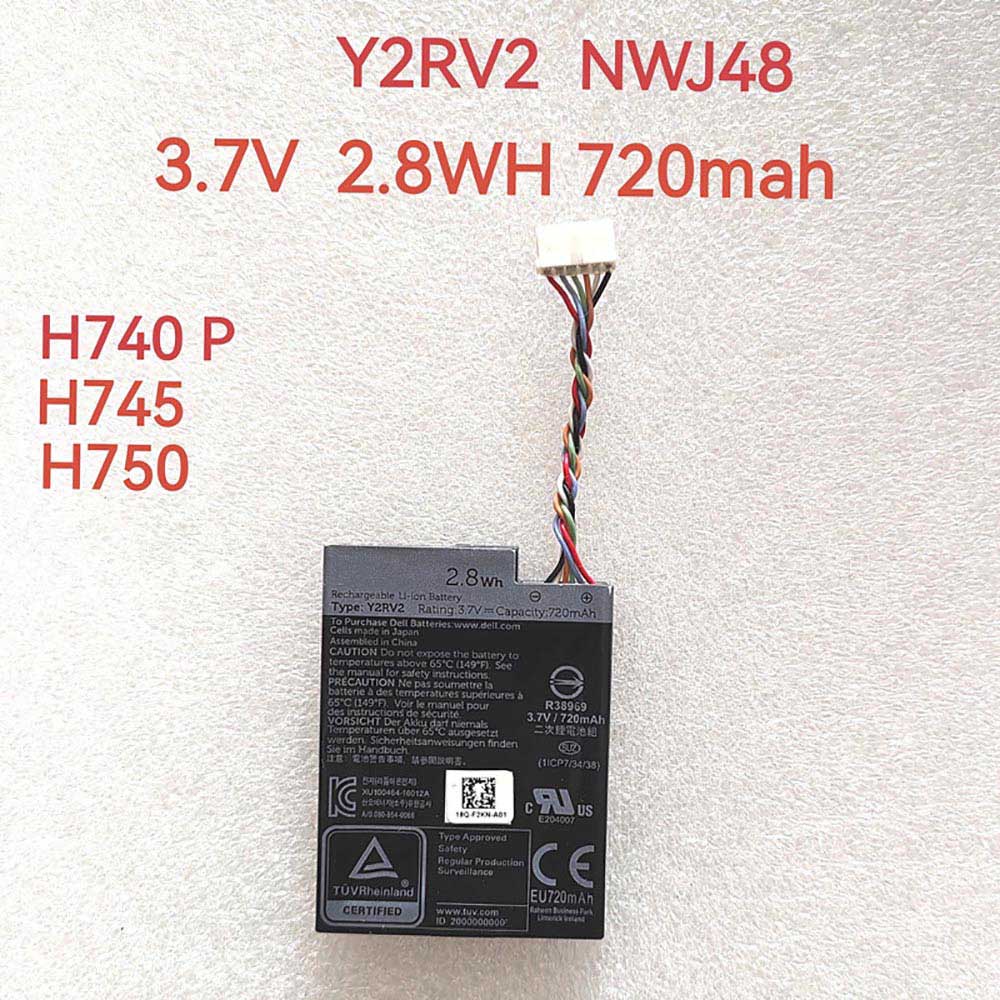 3.7V 720mAh Y2RV2 Electronic Batteries for Dell H740P H840P mini RAID